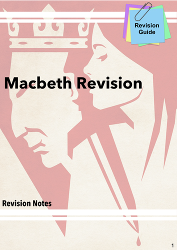 Macbeth Revision Guide (Key Quotes & Grade 8 Extract Question)
