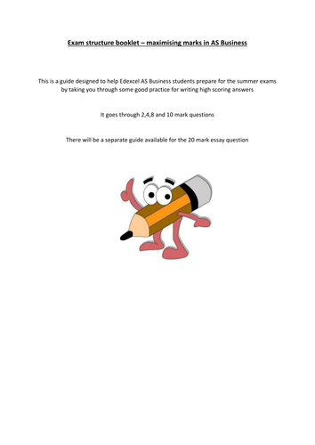 Edexcel Business AS - Student guide to structuring exam questions