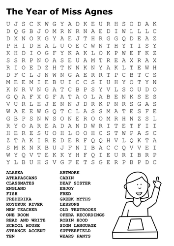 The Year of Miss Agnes Word Search