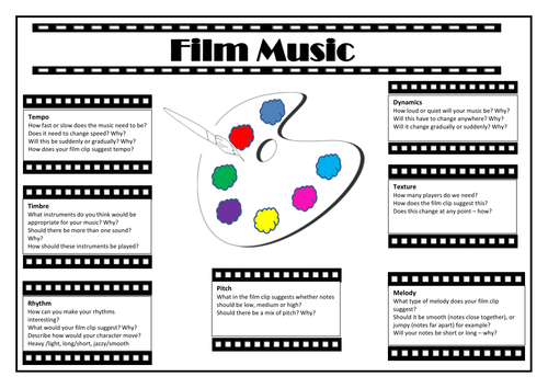 Film Music Composition Placemat