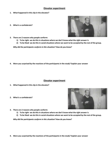 Lesson 1- Conformity