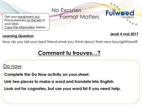 Comment tu le/la trouves?