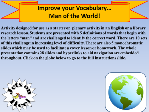 Extend your vocabulary ~ Man of the world