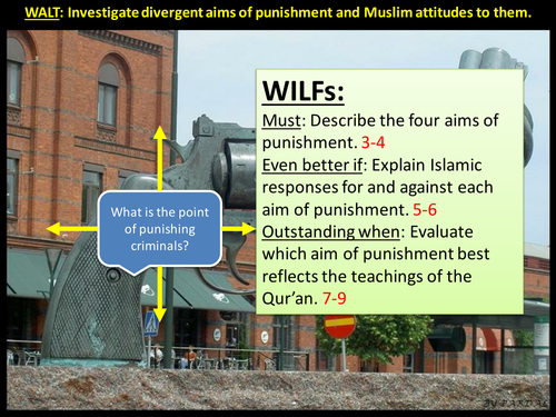 Investigate divergent aims of punishment and Muslim attitudes to them
