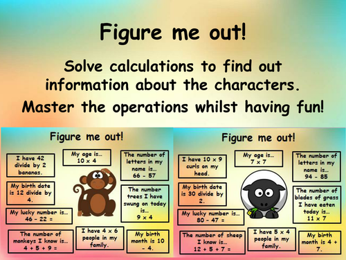 Figure me out! 4 operation mastery practice