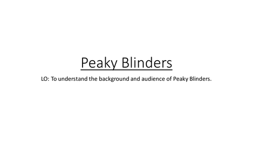Peaky Blinders MS4 text preparation