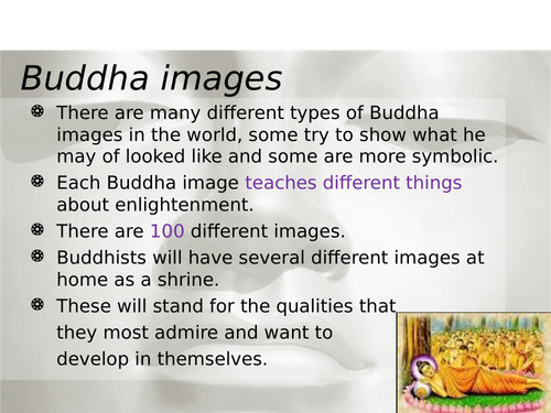 How do images help us understand Buddhism?