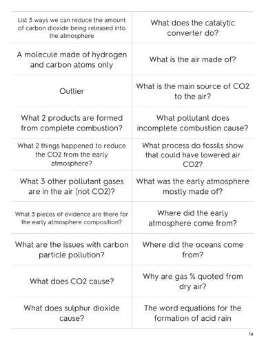 OCR 21st Century Science C1 C2 C3 revision cards