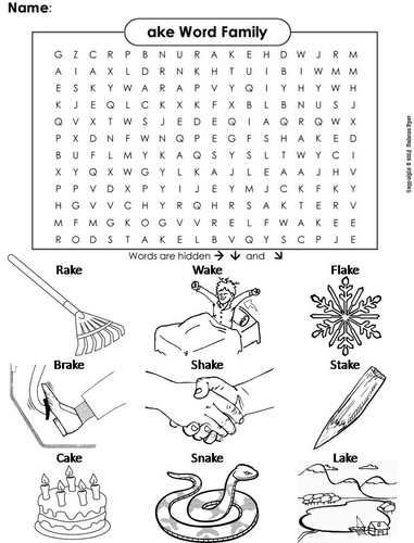 ake Word Family Word Search