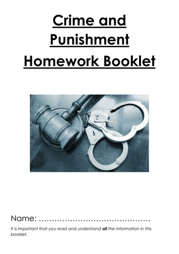 Edexcel Religious Studies Islam: Crime and Punishment Homework booklet
