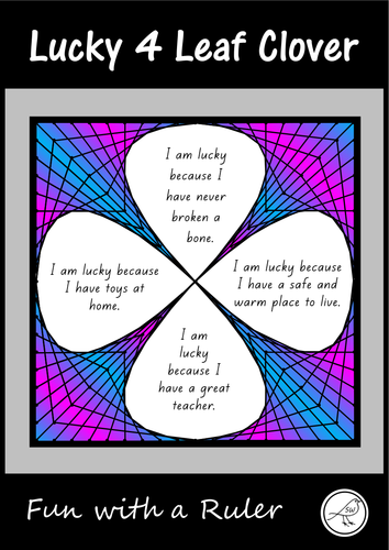 Lucky 4 Leaf Clover – Fun with a Ruler