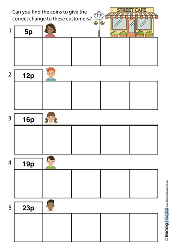 Find the Correct Change - UK Money Resource