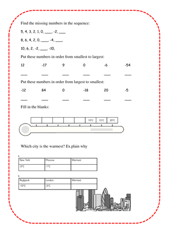 interpret negative numbers in context count forwards and backwards