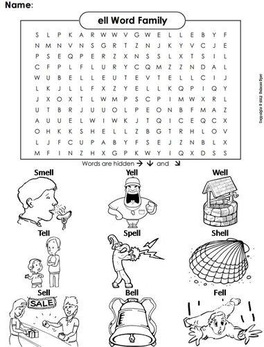 ell Word Family Word Search