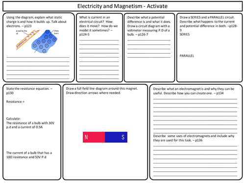 ks3 activate science electricity and magnetism topic