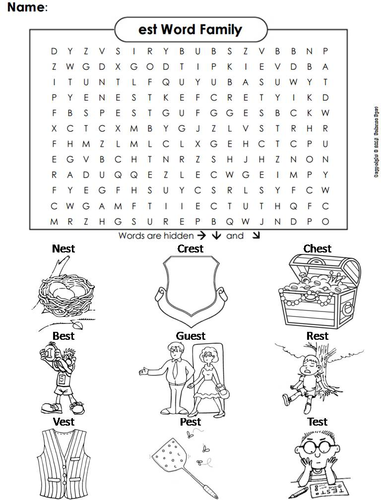 est Word Family Word Search