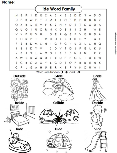 ide Word Family Word Search