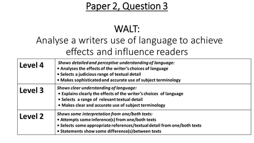 Paper 2, Question 3 (AQA lang new spec)