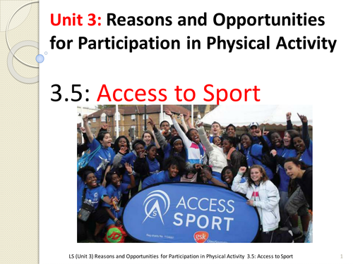 IGCSE PE Access to Sport