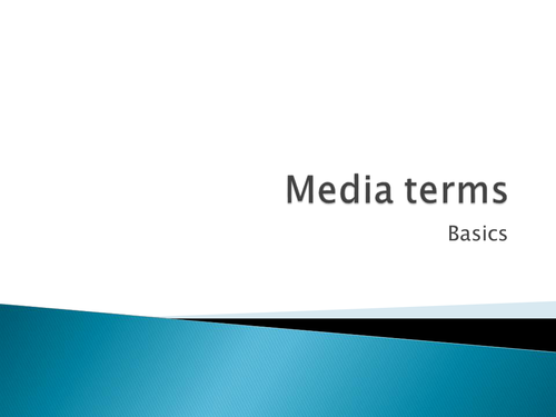 Basic media terms