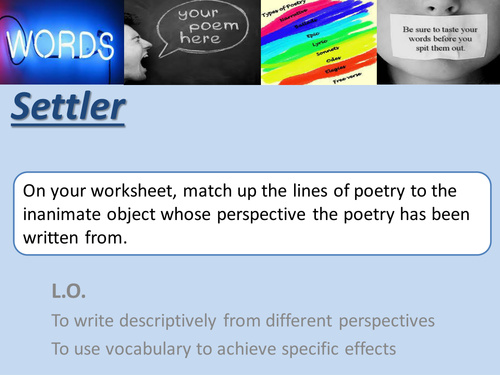 Descriptive Writing from different perspectives