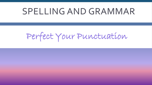spelling punctuation and grammar revision quiz for SATS