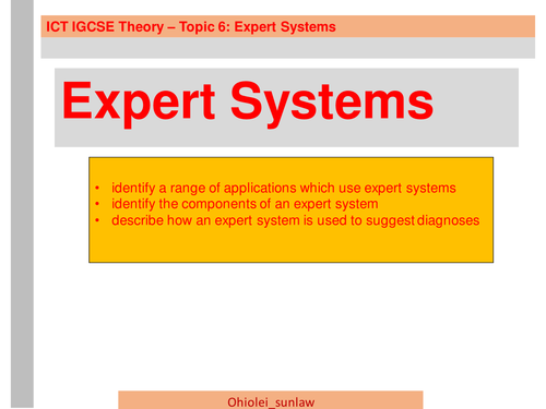 Expert Systems