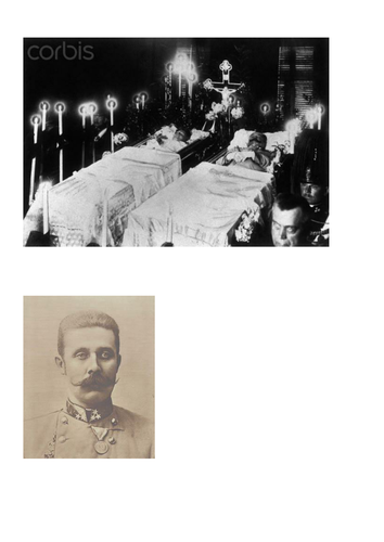 Short Term causes of World War One. Assassination of Franz Ferdinand. Murder Mystery.