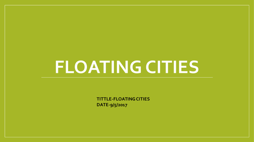 Floating Cities-Geography