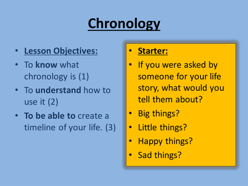 KS3 - Introduction to History Chronology