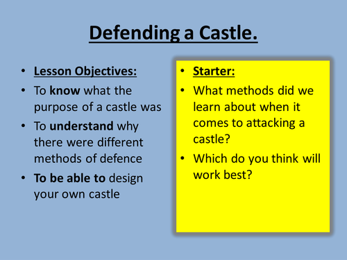 Defending a castle