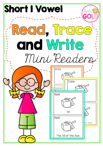 Read, Trace and Write Booklets - CVC Short i Vowel -Mini Readers