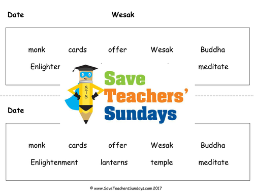 Buddhist Festivals: Wesak Lesson plan, PowerPoint and Worksheets