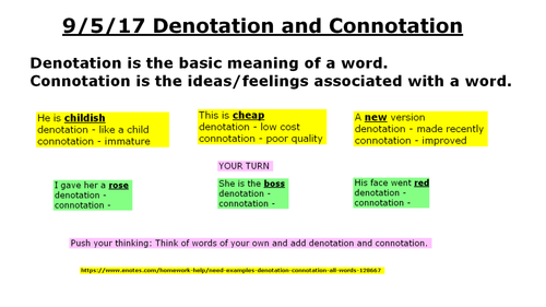 Denotation and Connotation in Island Man by Grace Nichols - 2 worksheets and PowerPoint