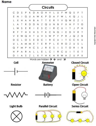 Circuits Word Search