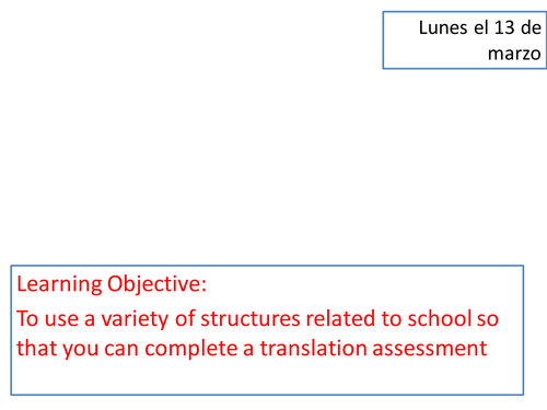 Translation assessment about school