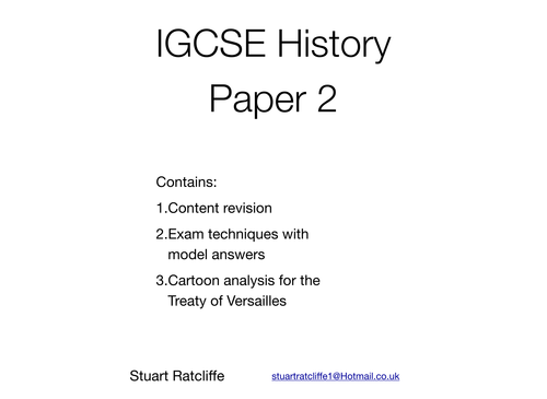CIE IGCSE History Paper 2 guide