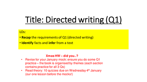 CIE IGCSE English Language Exam Revision