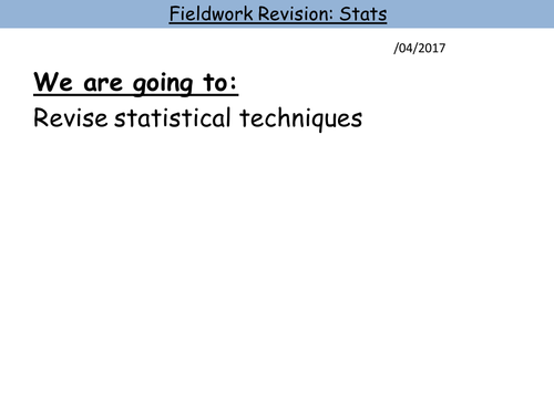 A-Level Stats Revision