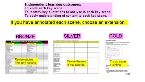 Romeo and Juliet. Analyse 20 key short extracts (with answers)