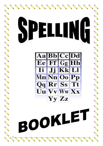 Spelling booklet- 43 pages of extensive spellings practice.