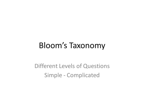 Lord Capulet Bloom's Taxonomy Questions