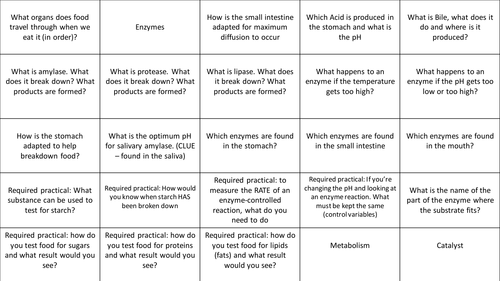 AQA Combined Science GCSE - Biology 1 Revision flashcards