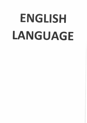 AQA English Language booklet of exam questions- loads of extracts - fiction + non-fiction