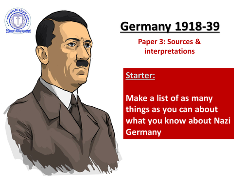 Edexcel 9-1 Germany Legacy of WW1  (Editable)