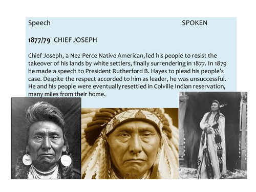 OCR EMC Anthology -Chief Joseph Surrender Speech, 1877 and Visit to Washington DC, 1879