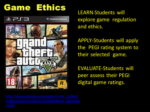 PEGI Game Rating Media Studies