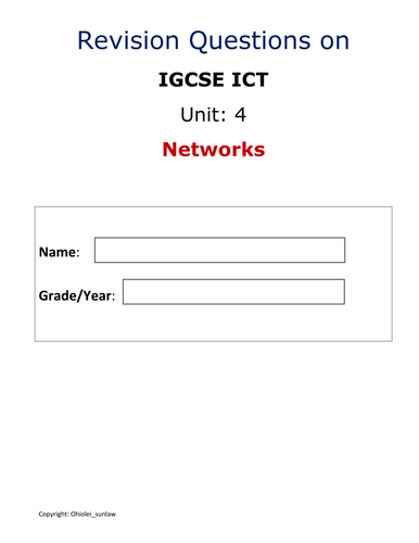 Revision Questions _4_ Networks