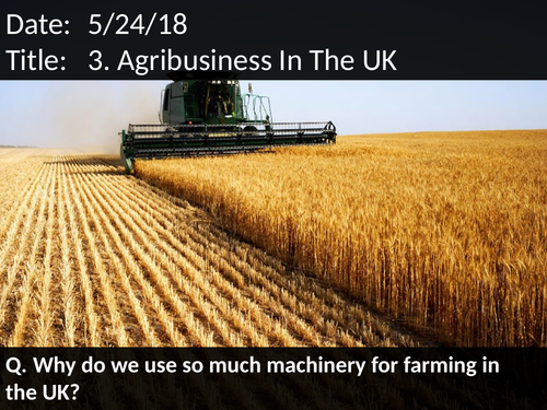 3. Agribusiness In The UK