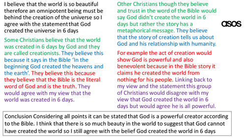 Feedback from for marking and DIRT time Edexcel Beliefs in action B (9-1)